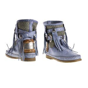 Karma of Charme Blue Ankle Boots - Italian Leather